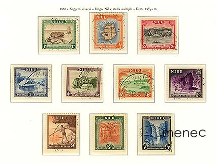 Uusi-Seelanti, Niue, käyttömerkit 1950 
