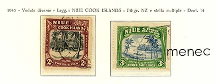 Uusi-Seelanti, Niue, käyttömerkit 1945 