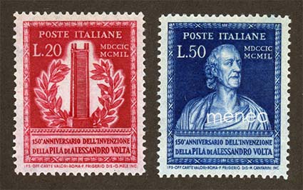 Italia, Voltan pylväs 150 vuotta 