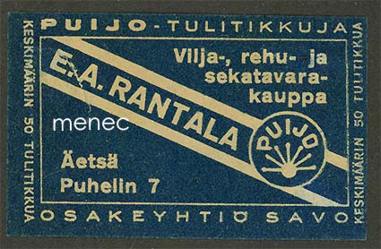 Kauppiasetiketti, E. A. Rantala, Äetsä 