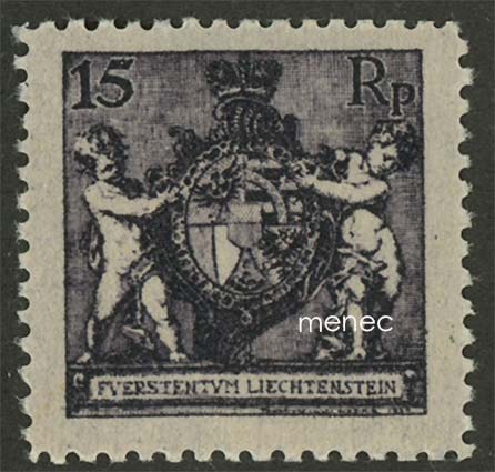 Liechtenstein, käyttösarjaa 1921, 15 Rp 