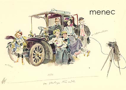 Mercedes 1904, variantti kävijälahjakortista, taiteilijan selitystekstejä 
