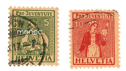 Sveitsi, Pro Juventute 1917, 5 ja 10 c 