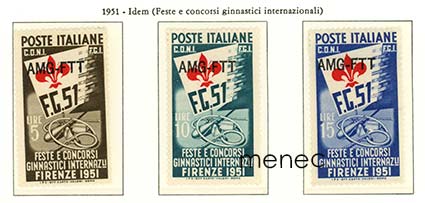 Italia, Trieste, Firenzen voimistelukisat 1951 