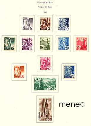 Saksa, Ranskan miehitysvyöhyke, Baden, yleismerkkejä 1947-1948 