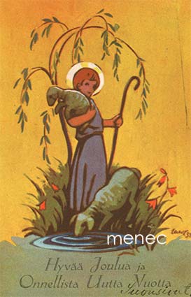 Wendelin, Martta - Jeesus ja kaksi lammasta lähteellä 