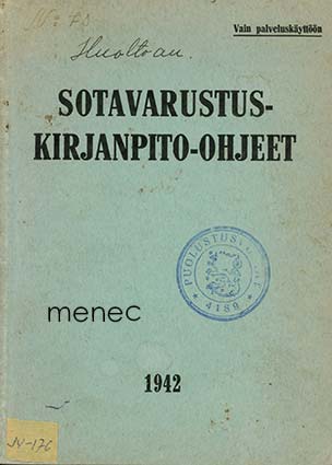 Sotavarustuskirjanpito-ohjeet 