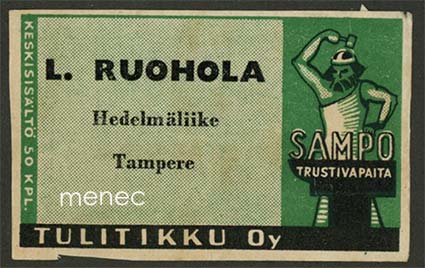 Seppä-etiketti, L. Ruohola, Tampere 
