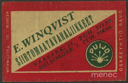 E. Winqvist siirtomaatavaraliikkeet, Helsinki 