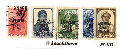 Latvia, saksalainen miehitys, käyttösarjaa 1941 
