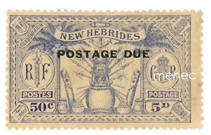Iso-Britannia, Uudet Hebridit, lunastusmerkki 1925, 50c/5p 