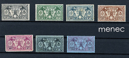 Iso-Britannia, Uudet Hebridit, brittiläiset käyttömerkit 1925, 7 kpl 