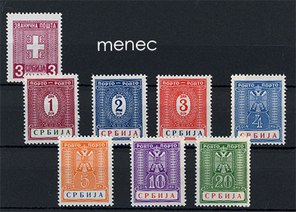 Saksa, miehitetty Serbia, virkamerkki 1943 ja lunastusmerkit 1942 