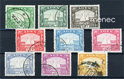 Iso-Britannia, Aden, käyttösarjaa 1937, 9 kpl 