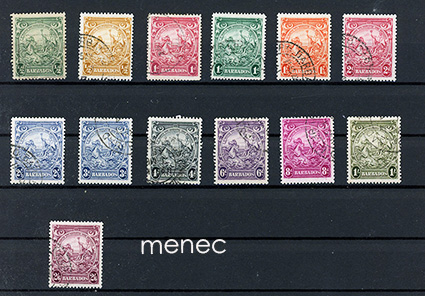 Iso-Britannia, Barbados, käyttösarjaa 1938, 13 kpl 