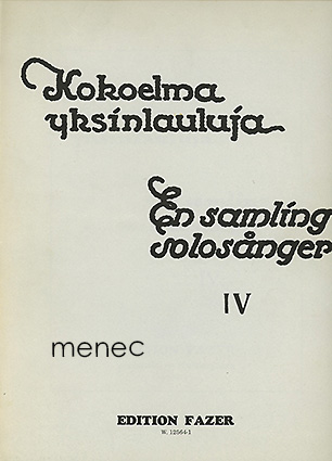 Kokoelma yksinlauluja IV 
