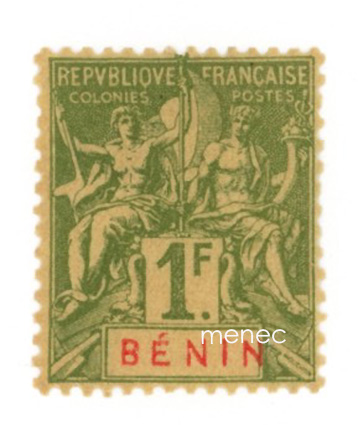 Ranska, Benin, käyttösarjaa 1894, 1 Fr 