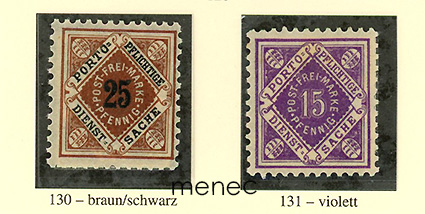 Saksa, Württemberg, virkamerkit 1917, 25 ja 15 Pf 