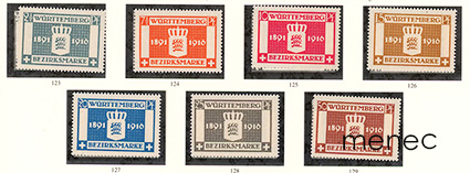 Saksa, Württemberg, virkamerkit 1916, Wilhem II vallassa 25 vuotta 