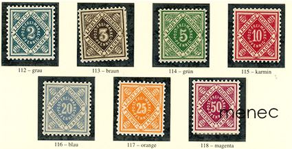 Saksa, Württemberg, virkamerkit 1906-1916 