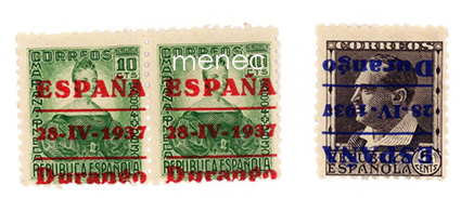 Espanja, sisällissota, Durango, ylipainamalla 18.IV.1937, 3 kpl 