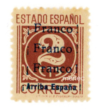 Espanja, sisällissota, Jerez de la Frontera, ylipainamalla Franco! Franco! Franco! Arriba España! 