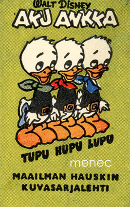 Aku Ankka-lehden mainosmerkki, Tupu, Hupu ja Lupu 