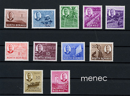 Iso-Britannia, Pohjois-Borneo, käyttösarjaa 1950, Yrjö VI 