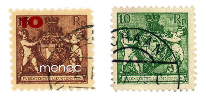 Liechtenstein, käyttömerkit 1924, vaakuna 