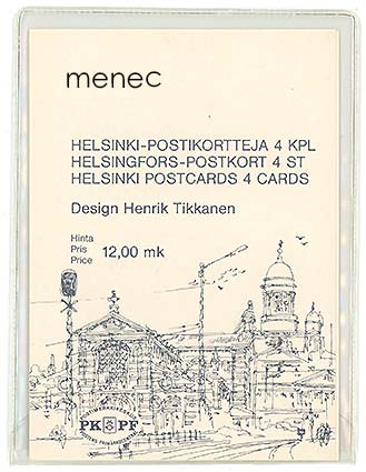 Tikkanen, Henrik - Helsinki-postikortteja 4 kpl 
