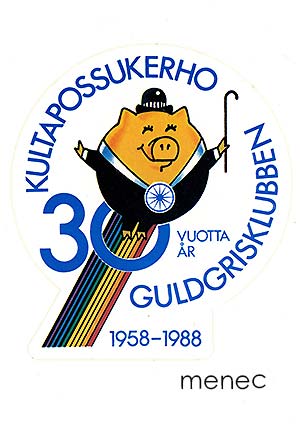 Postipankki , Kultapossukerho 30 vuotta, tarrakortti 