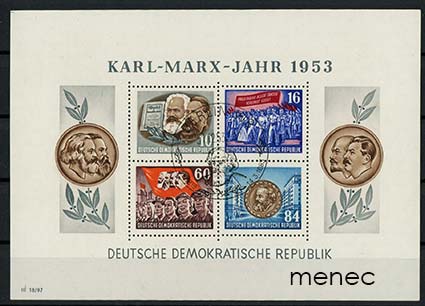 Saksa, DDR, Karl Marx -vuoden pienoisarkki 1953 