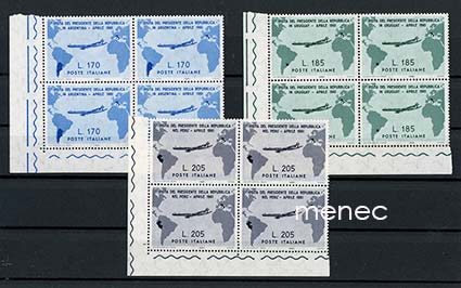Italia, presidentti Gronchin matka Etelä-Amerikkaan 1961, päätynelilöt 