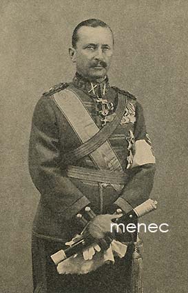 Mannerheim, potretti marsalkansauvalla 