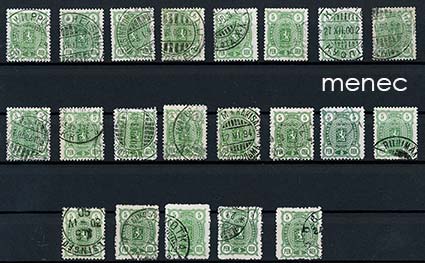 Kolmilukuinen yleismerkki 1889, 5p, 21 kpl 