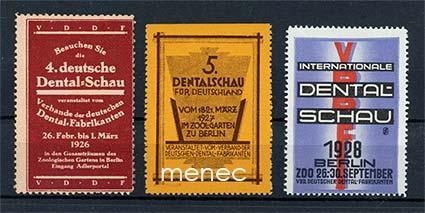 Saksa, hammaslääketieteen messut 1926-1928, kolme kirjeensulkijaa 