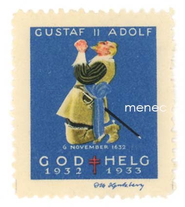 Ruotsi, joulumerkki 1932/1933, Kustaa II Adolf 