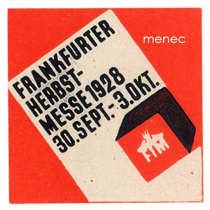 Frankfurter Herbstmesse 1928, kirjeensulkija 