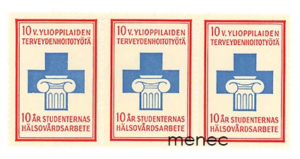  10 v. ylioppilaiden terveydenhoitotyötä, kirjeensulkija, 3-rivilö 