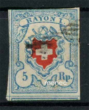 Sveitsi, Rayon I 1850 5 Rp 