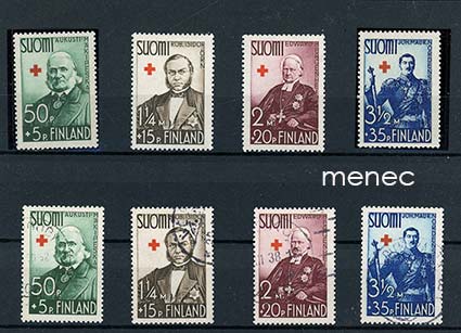 Punainen Risti 1938, postituore ja leimattu sarja 