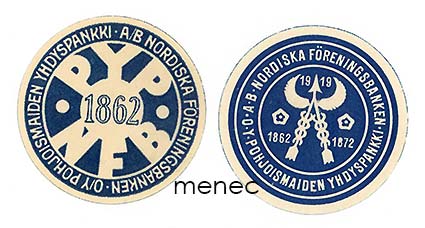 Pohjoismaiden Yhdyspankki, 2 paperisinettiä, uusi ja vanha 