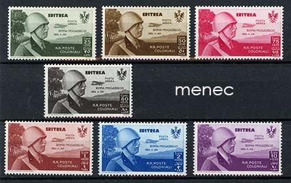 Italia, Eritrea, lentoposti 1934, 7 kpl 