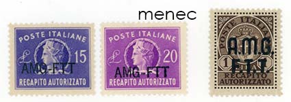 Italia, Trieste, lisämaksumerkkejä 1947-1949 