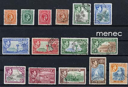 Iso-Britannia, Jamaica, käyttösarjaa 1938, 15 kpl 