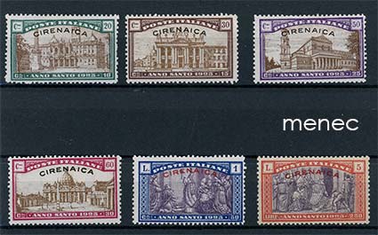 Italia, Libya, Kyrenaika, pyhä vuosi 1925, ylipainamalla 