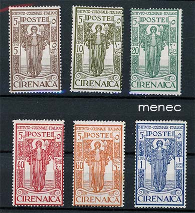Italia, Libya, Kyrenaika, Siirtomaainstituutti, rauhanjumalatar 