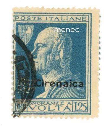 Italia, Libya, Kyrenaika, Alessandro Voltan kuolemasta 100 vuotta 1927, 1,25L, ylipainamalla 