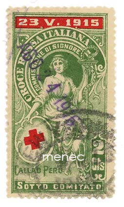 Italia, Punainen Risti 23.V.1915, hyväntekeväisyysmerkki 
