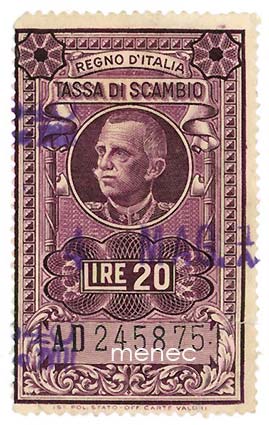 Italia, veromerkki 20L 
